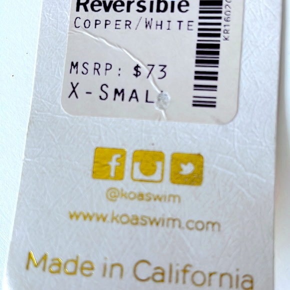 NWT (XS) KOA braid side EXTRA LOW rise sexy tiny bitsy swim bottoms orange - Picture 5 of 10